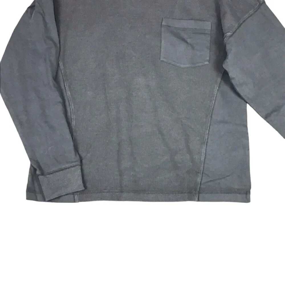 Wild Fable Womens Size M Pullover Sweatshirt Dark Gray Long Sleeve Crew Pocket - Picture 13 of 13